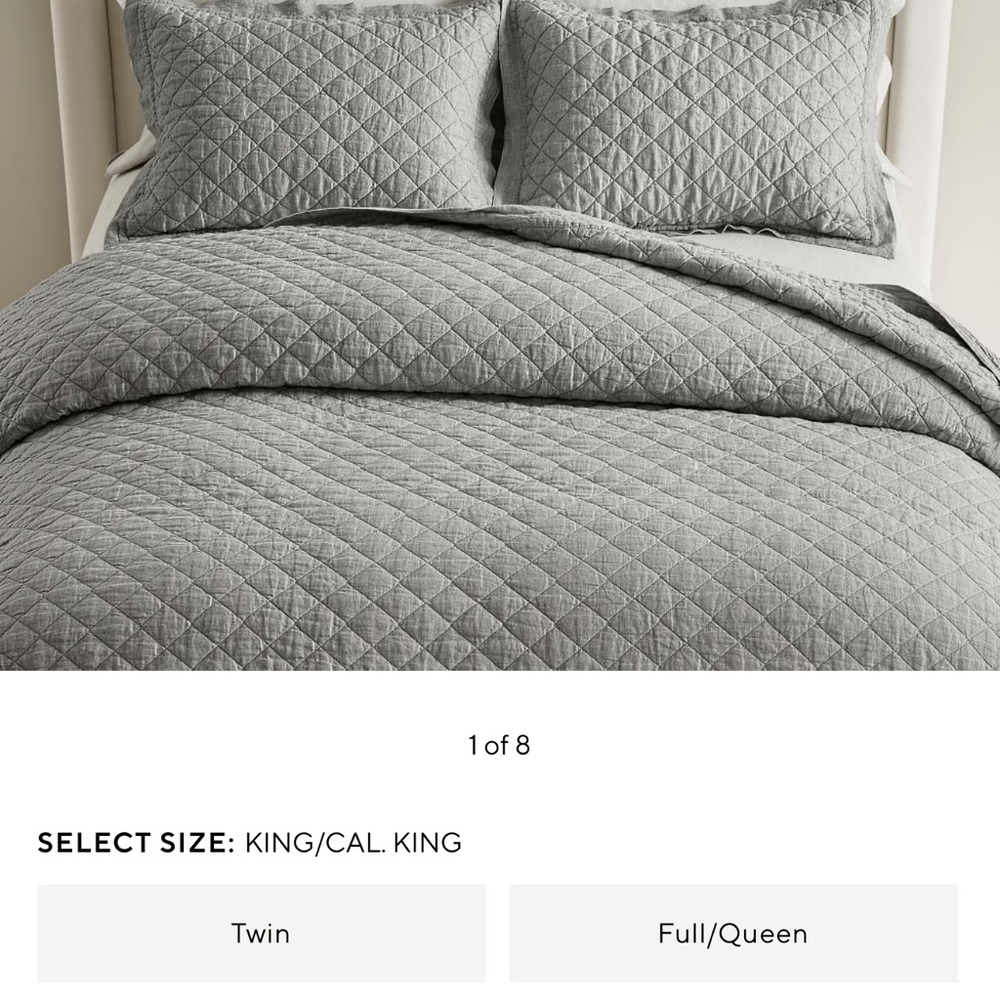 Linen coverlet
